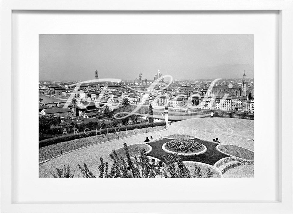 Panorama di Firenze dal Piazzale Michelangelo negli anni '50
