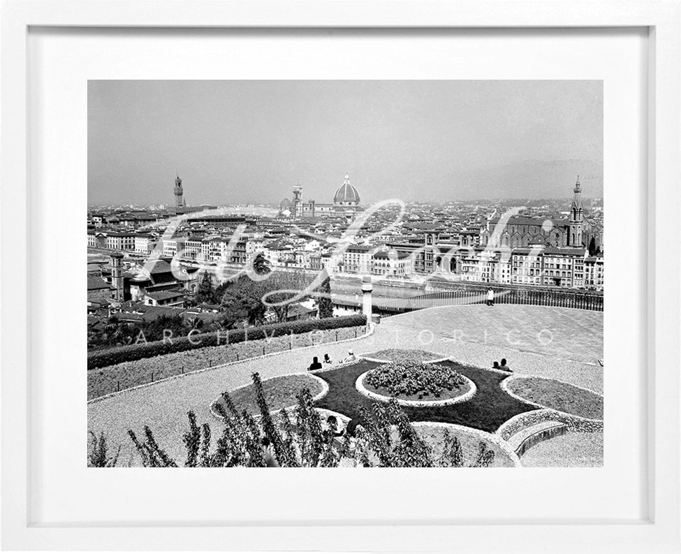 Panorama di Firenze dal Piazzale Michelangelo negli anni '50