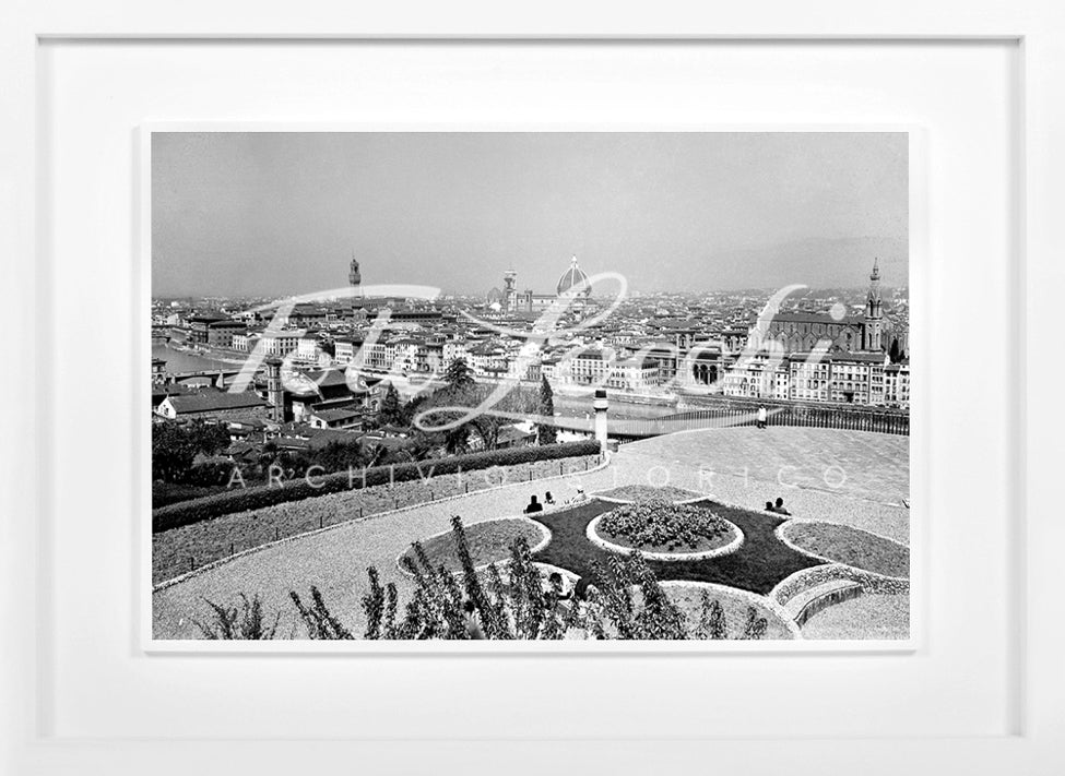 Panorama di Firenze dal Piazzale Michelangelo negli anni '50