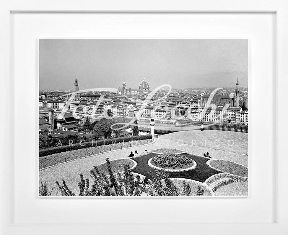 Panorama di Firenze dal Piazzale Michelangelo negli anni '50