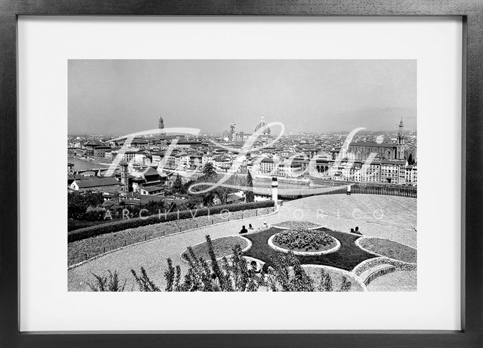 Panorama di Firenze dal Piazzale Michelangelo negli anni '50