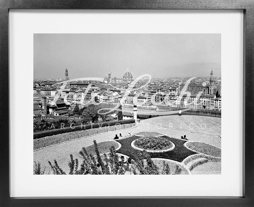 Panorama di Firenze dal Piazzale Michelangelo negli anni '50