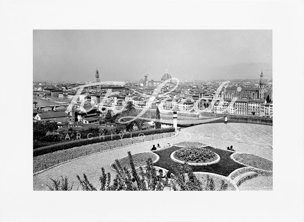 Panorama di Firenze dal Piazzale Michelangelo negli anni '50