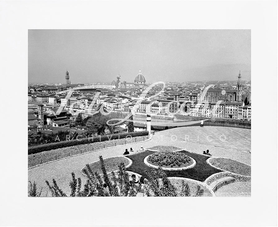 Panorama di Firenze dal Piazzale Michelangelo negli anni '50