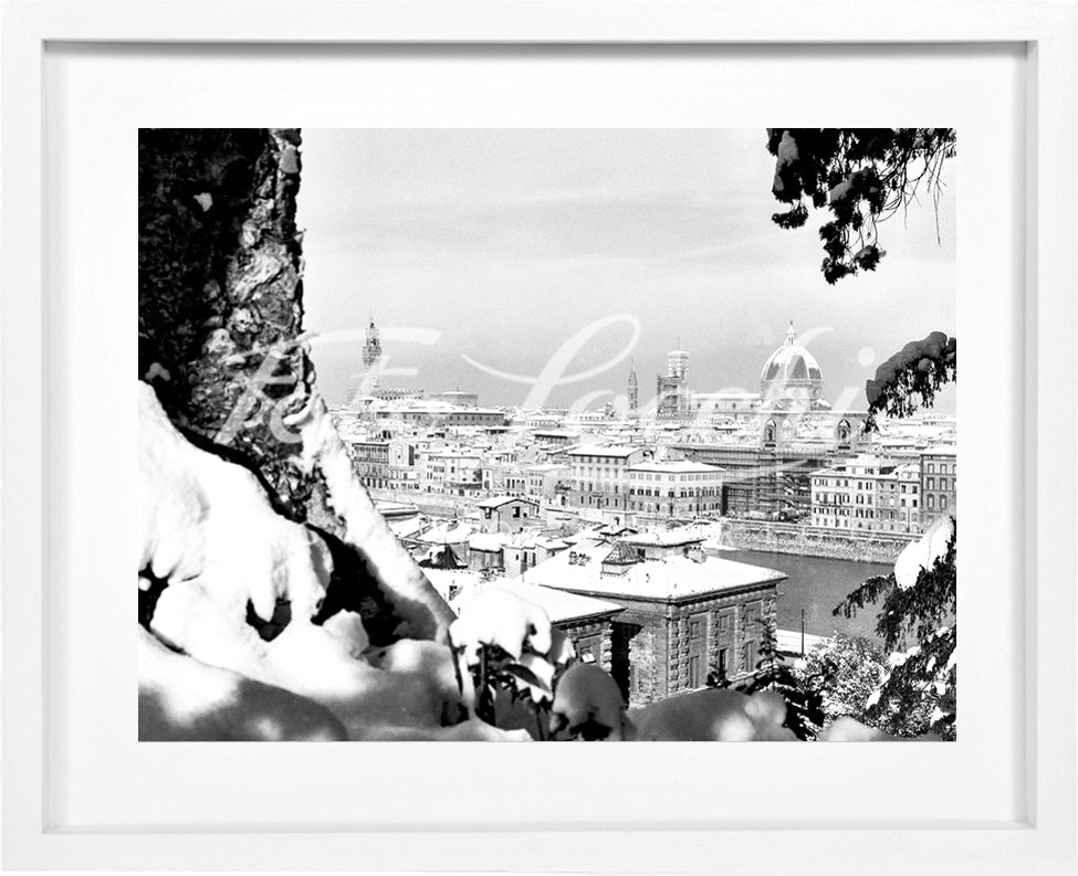 Florence under the snow in the 50s