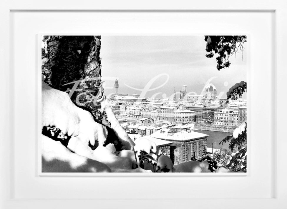 Florence under the snow in the 50s
