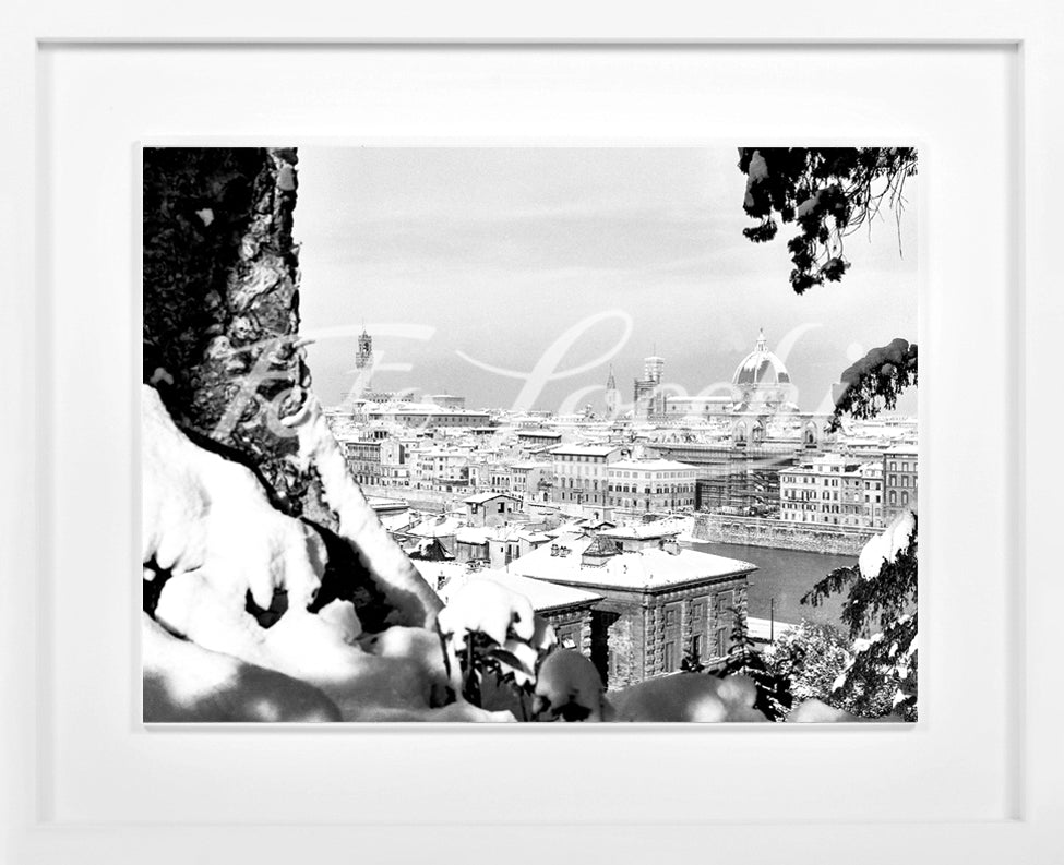 Florence under the snow in the 50s