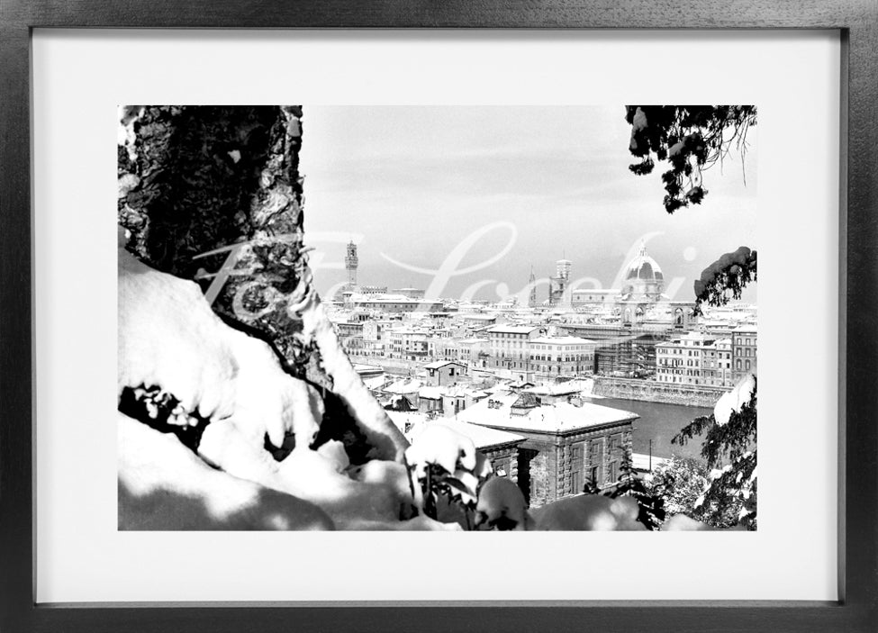 Florence under the snow in the 50s