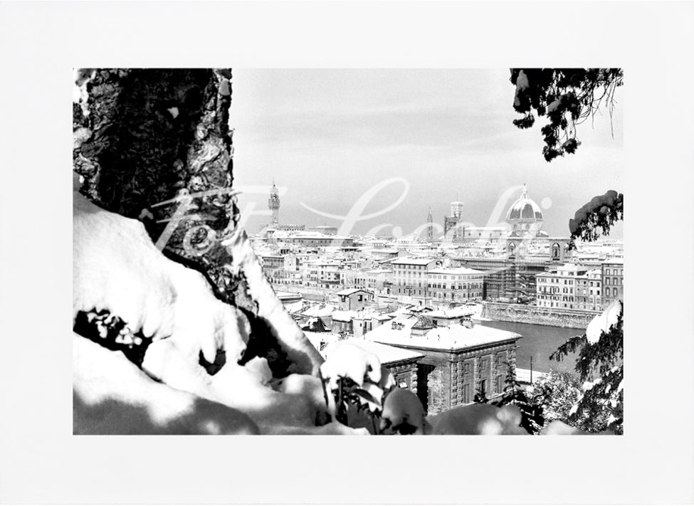 Florence under the snow in the 50s