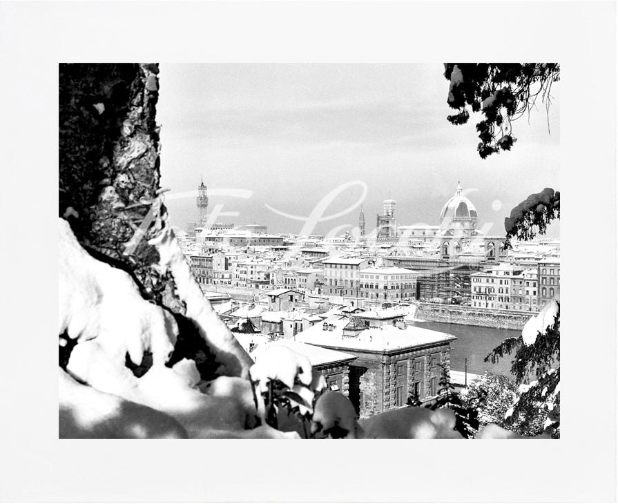 Florence under the snow in the 50s