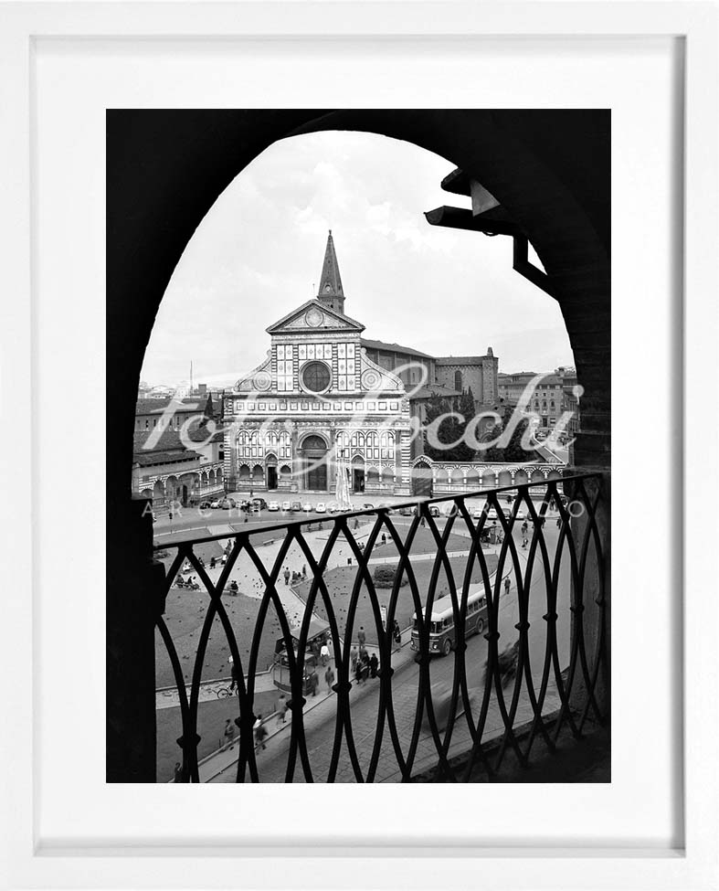 Piazza Santa Maria Novella in Florence in the 1950s