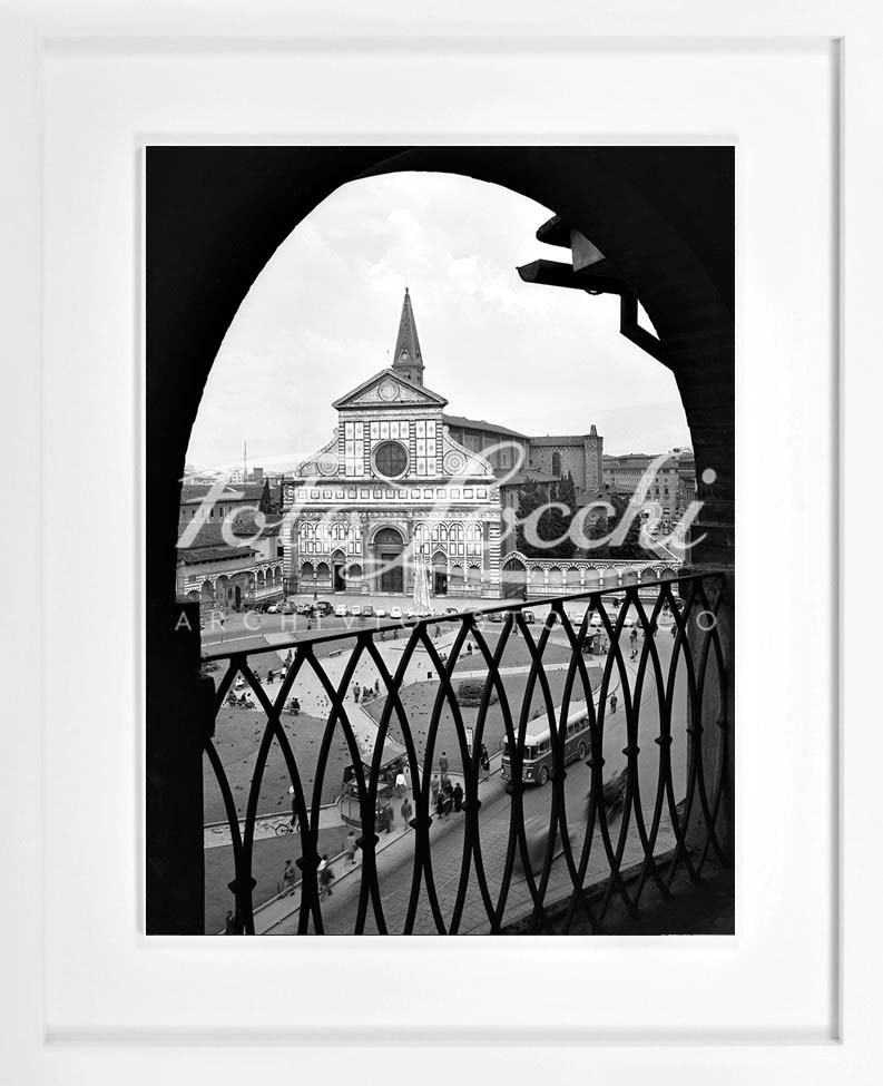 Piazza Santa Maria Novella in Florence in the 1950s