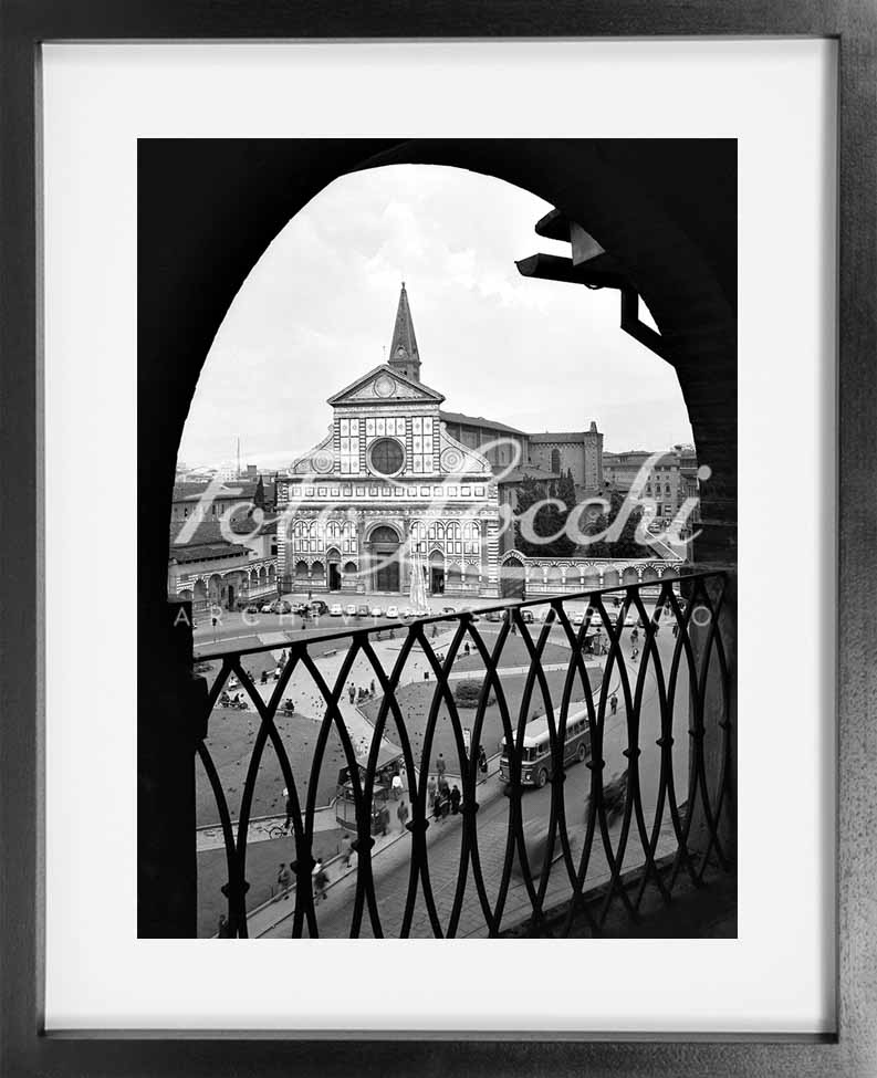 Piazza Santa Maria Novella in Florence in the 1950s