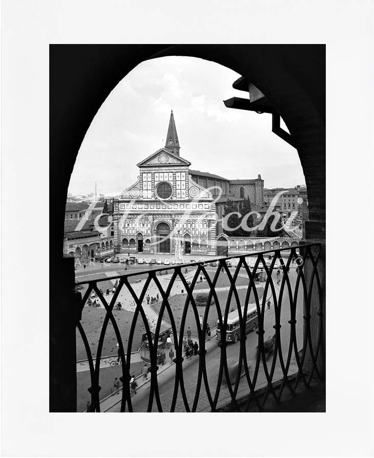 Piazza Santa Maria Novella in Florence in the 1950s