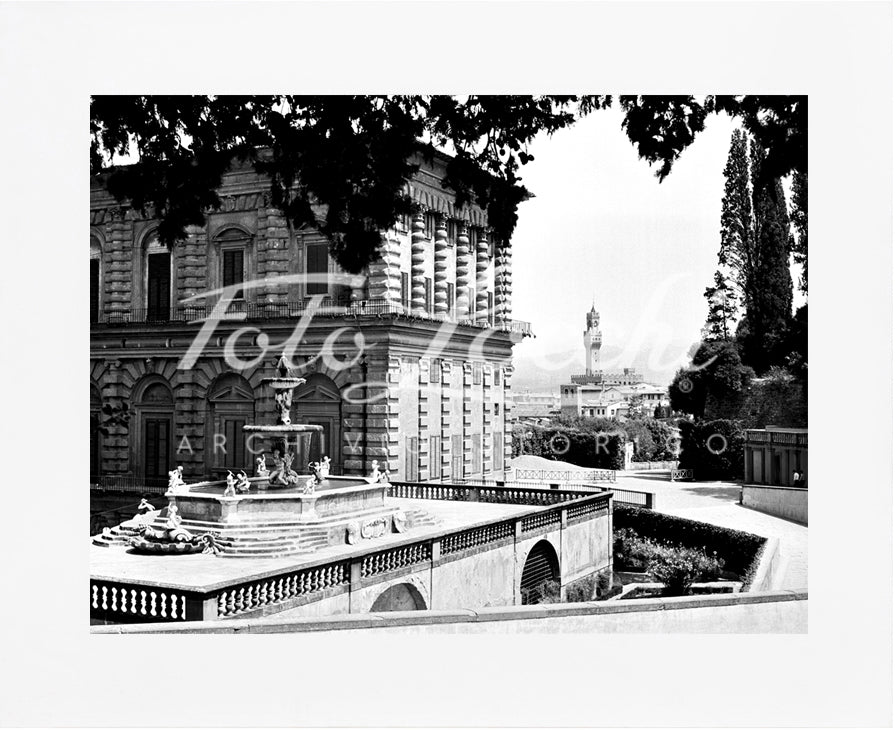 Veduta panoramica del Giardino di Boboli negli anni '50
