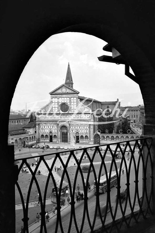 Piazza Santa Maria Novella in Florence in the 1950s